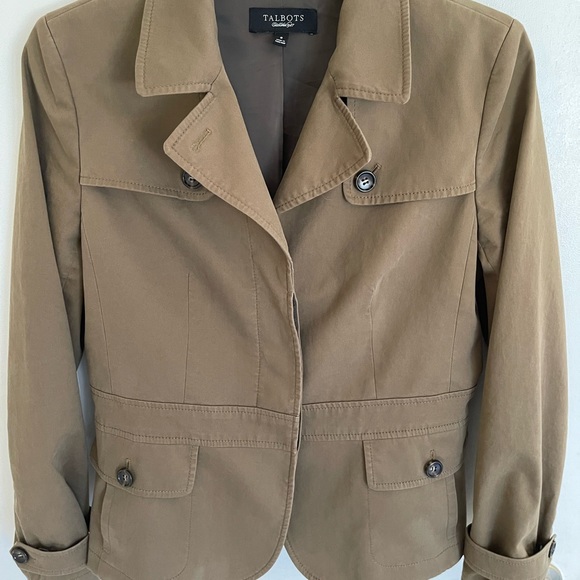 Talbots Jacket Size 8 Women Cotton Button Up Blazer Long Sleeve - Picture 4 of 10